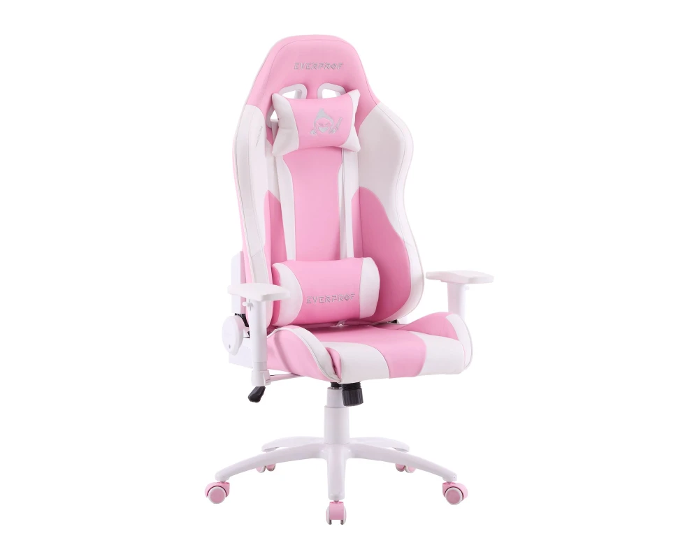 Кресло Everprof Катана / Katana Экокожа, Белый/Розовый