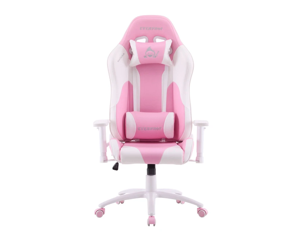 Кресло Everprof Катана / Katana Экокожа, Белый/Розовый