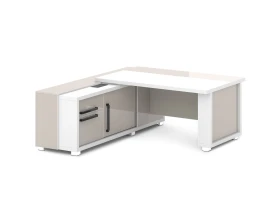 Стол с греденцией (беспроводная зарядка, 2xUSB, розетка) 1835х2016х750 Грейс / Grace images