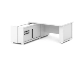 Стол с греденцией (беспроводная зарядка, 2xUSB, розетка) 1835х2016х750 Грейс / Grace images