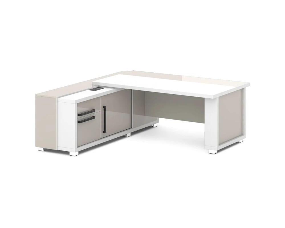 Стол с греденцией (беспроводная зарядка, 2xUSB, розетка) 2035х2016х750 Грейс / Grace