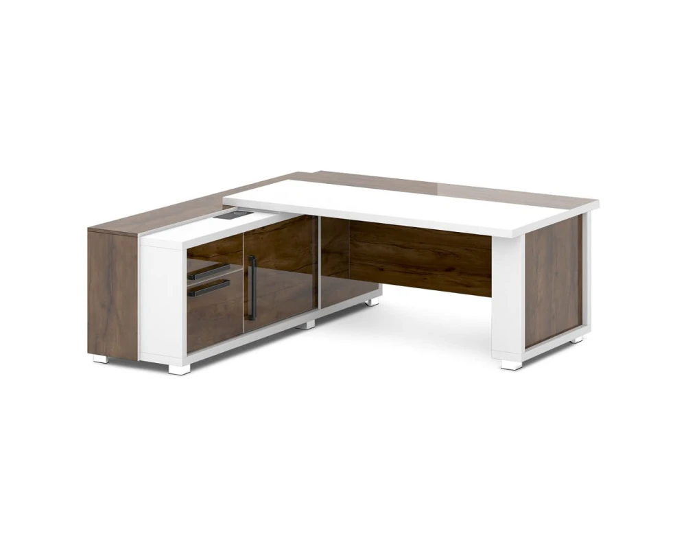 Стол с греденцией (беспроводная зарядка, 2xUSB, розетка) 2035х2016х750 Грейс / Grace