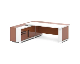 Стол с греденцией (беспроводная зарядка, 2xUSB, розетка) 2235х2016х750 Грейс / Grace images