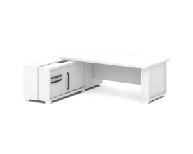 Стол с греденцией (беспроводная зарядка, 2xUSB, розетка) 2235х2016х750 Грейс / Grace images