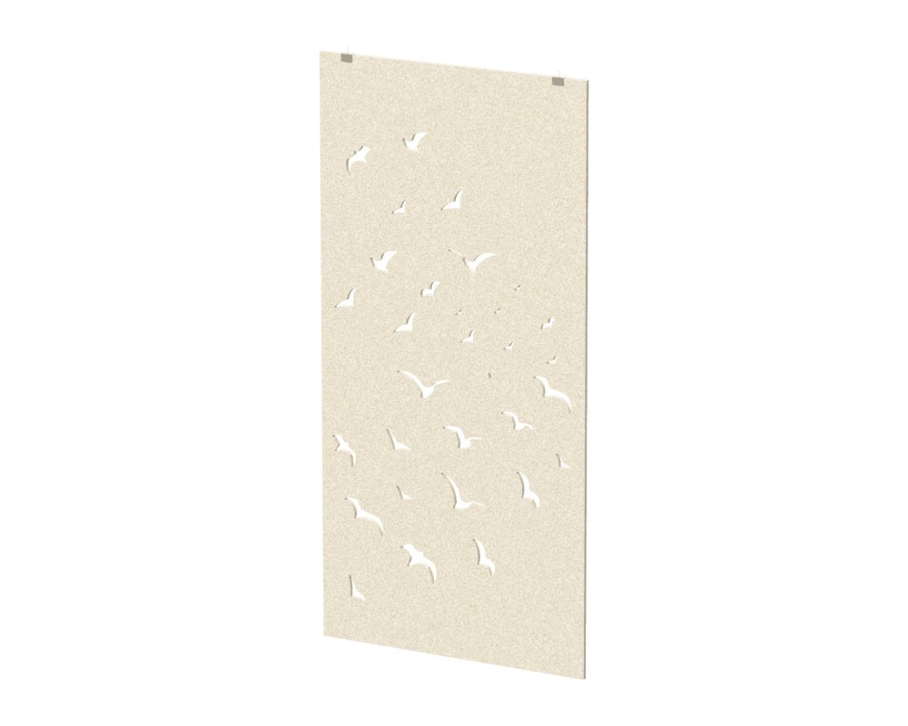 Перегородка с декором "Перелетные птицы" 100х1,2х200 Forest Office Лебединый пух