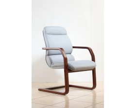 Кресло КОМФОРТ В, кожа, дерево images