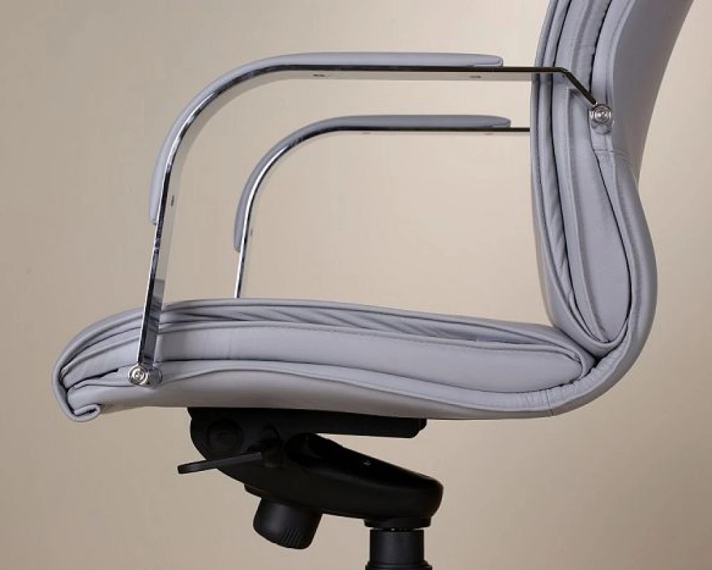 Кресло ЛОНДОН П, кожа, хром