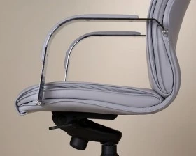 Кресло ЛОНДОН П, кожа, хром images