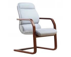 Кресло КОМФОРТ В, кожа, дерево images