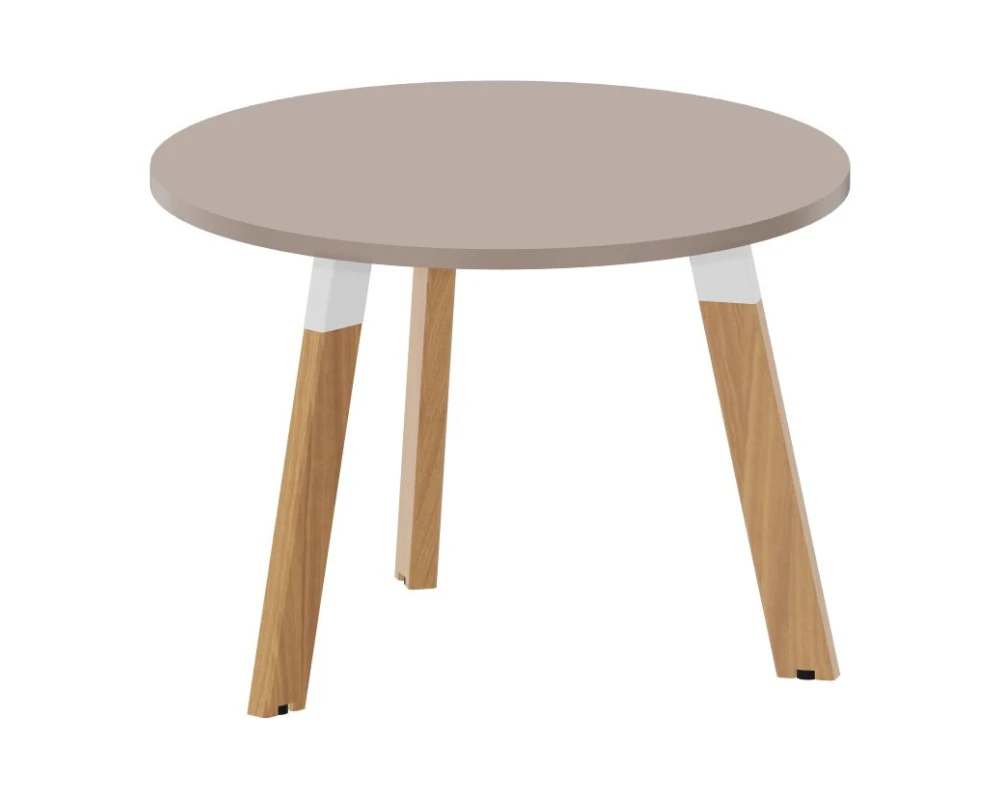 Стол журнальный круглый (на 3-х опорах) 60х43,5 столешница 18мм Артвуд Экзекьютив / Artwood Executive Тортора/Бук