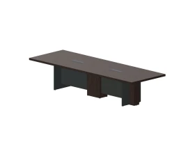 Стол для переговоров 360х120х77,5 (с метал.аутлетами) Фабер Митин / Faber Meeting Дуб Мокко/Антрацит images