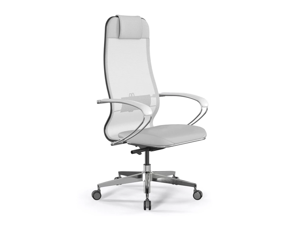 Кресло SynchroSit 10 L1-115K M23.B22.G18.W23 Сетка/Экокожа, Белый