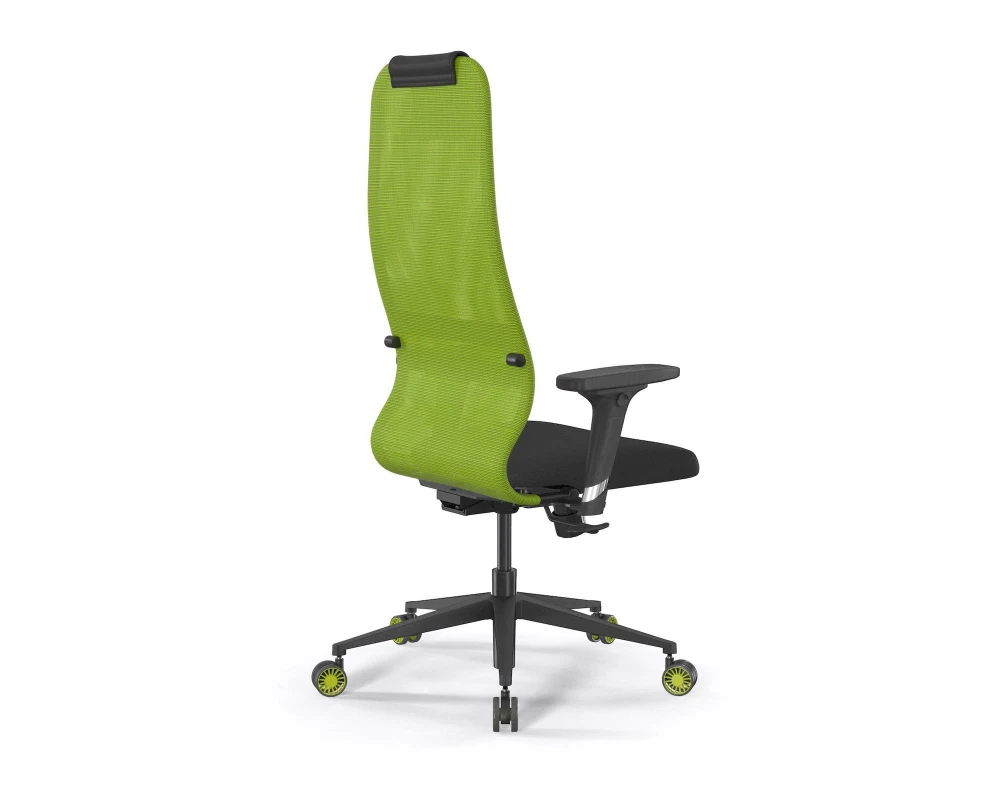 Кресло SynchroSit 8 B1-9D M25.B11.G19.W29 Сетка/Ткань, Зеленый/Черный