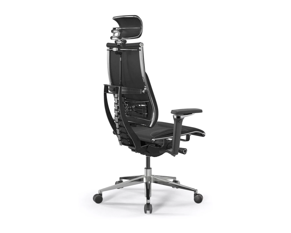 Кресло Y 4DT B2-10D M26.B32.G25.W03 (бежевая строчка) Экокожа, Черный