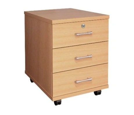 Тумба подкатная 3 ящика с замком 406х518х534 Монолит