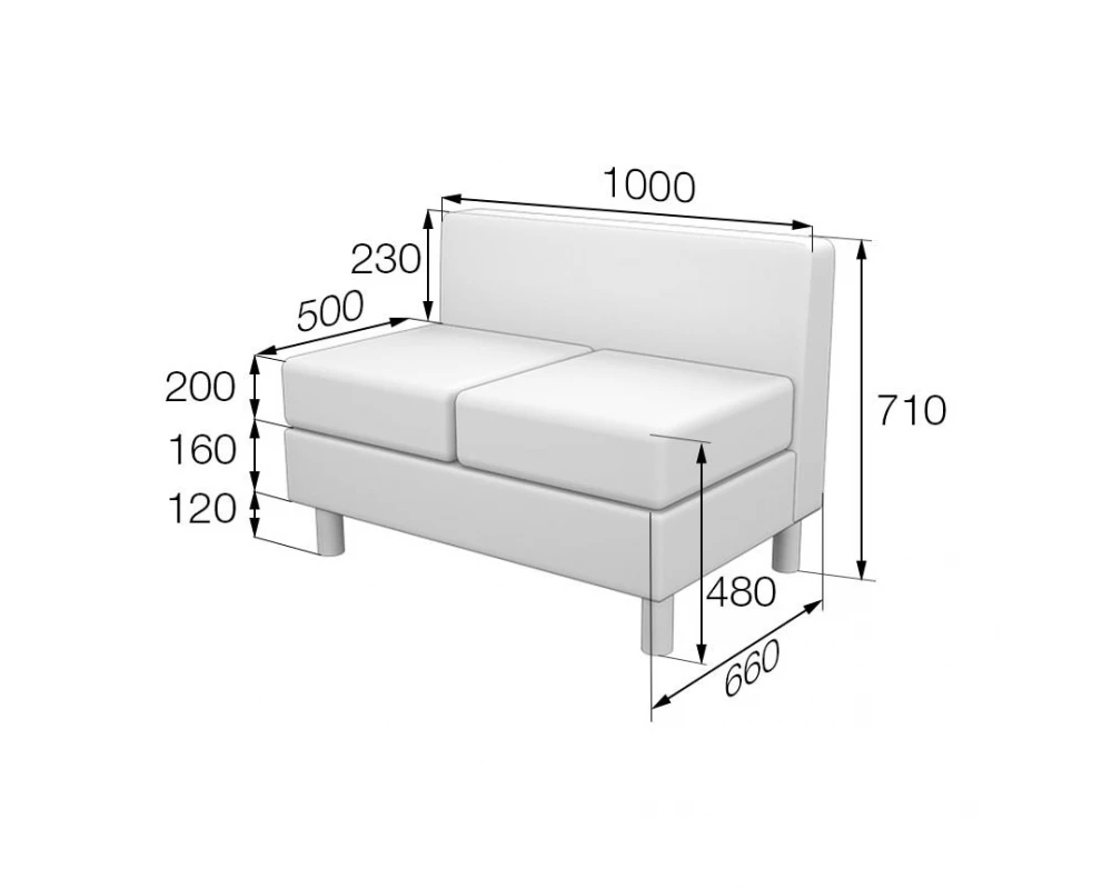 Модуль 2-местный Dm2 Домино MVK