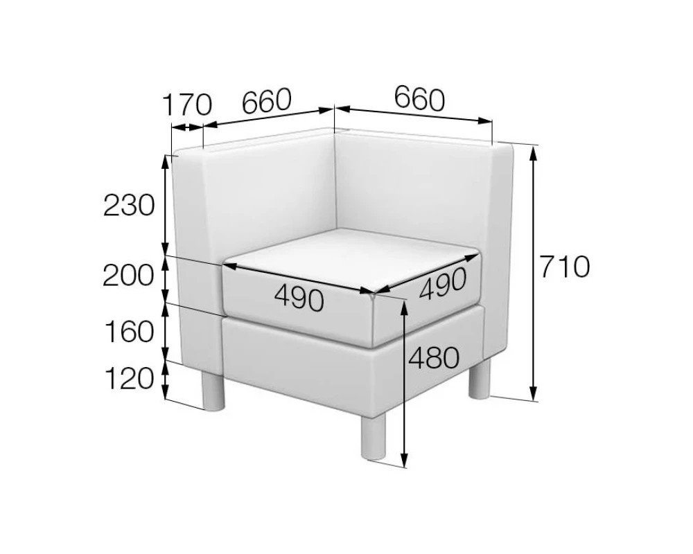 Модуль угловой DmC Домино MVK