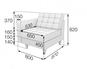 Модуль 1-местный правый Kos1R Космо MVK images