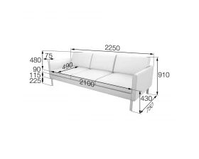 Диван 3-местный Ol3 Олли MVK images