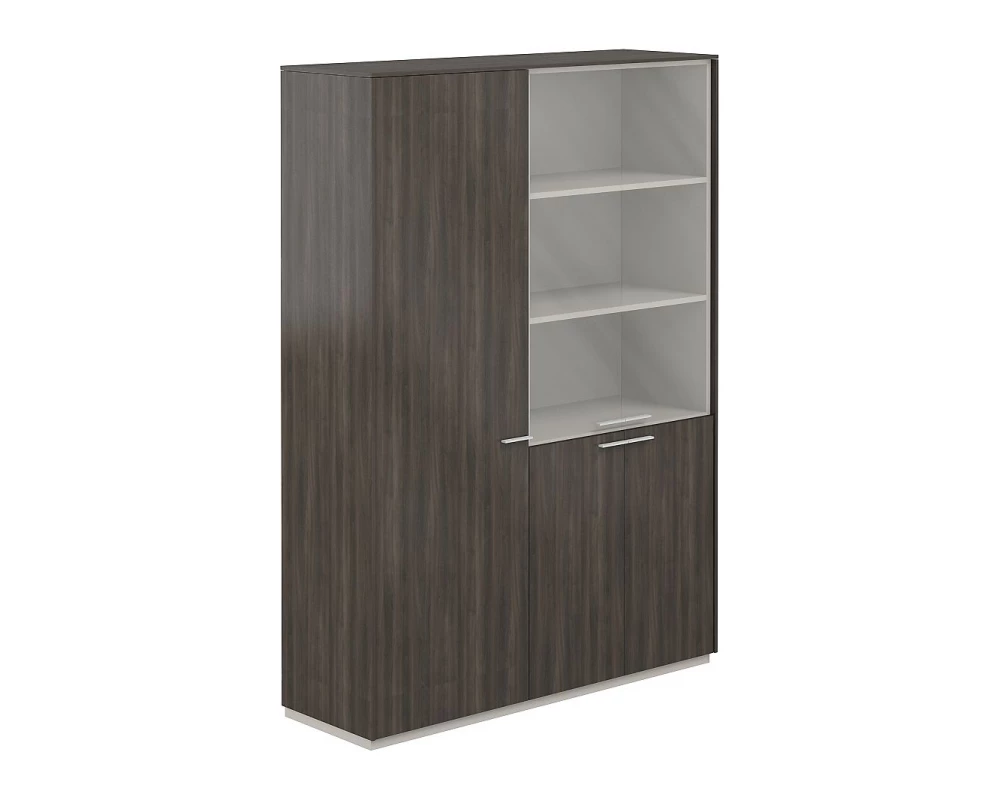 Шкаф для одежды 600 + Шкаф высокий 800 со стеклом мат., Atlas Брэнсон трюфель