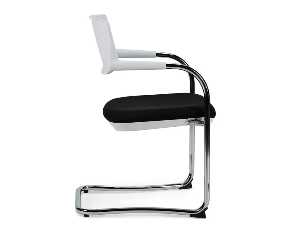 Кресло Norden Самба white CF Пластик/Ткань, Черный/Белый