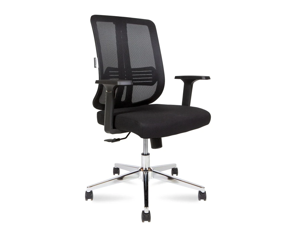 Кресло Norden Тема Хром / Tema Сhrome 2D LB Сетка/Ткань, Черный