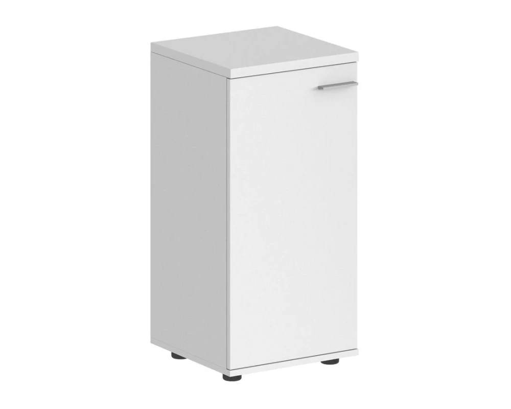 Шкаф низкий 400x400x825, 1 дверный, задняя стенка HDF, левый Сигма / Sigma Белый