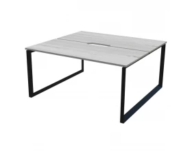 Бенч двойной на 2 рабочих места на металлокаркасе НТМП.О.Б2-200 Аргентум images