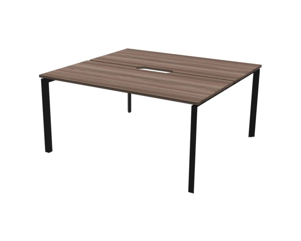 Бенч двойной на 2 рабочих места на металлокаркасе НТМП.П.Б2-180 Аргентум