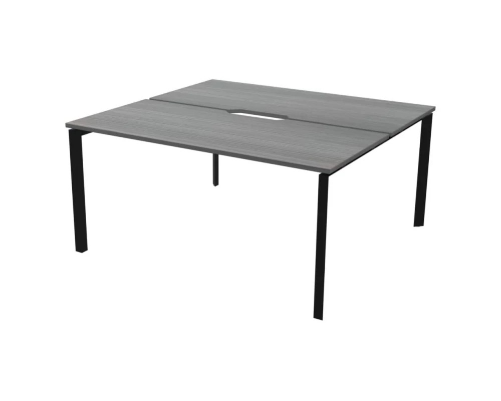 Бенч двойной на 2 рабочих места на металлокаркасе НТМП.П.Б2-180 Аргентум