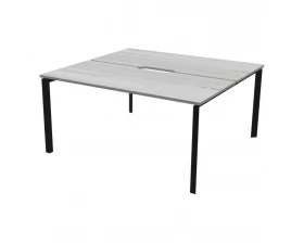 Бенч двойной на 2 рабочих места на металлокаркасе НТМП.П.Б2-180 Аргентум images