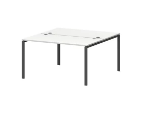 Бенч двойной на металлокаркасе СМС2-П-14К.149.Пр25 1400x1496x750 Смарт (pt) images