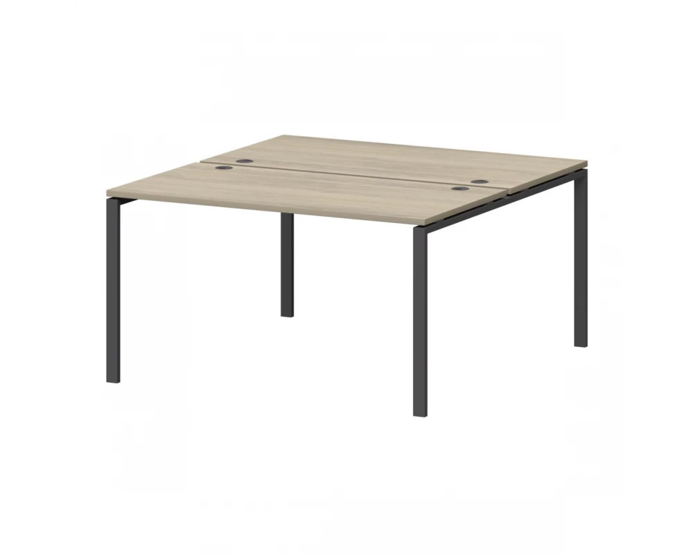 Бенч двойной на металлокаркасе СМС2-П-14К.149.Пр25 1400x1496x750 Смарт (pt)