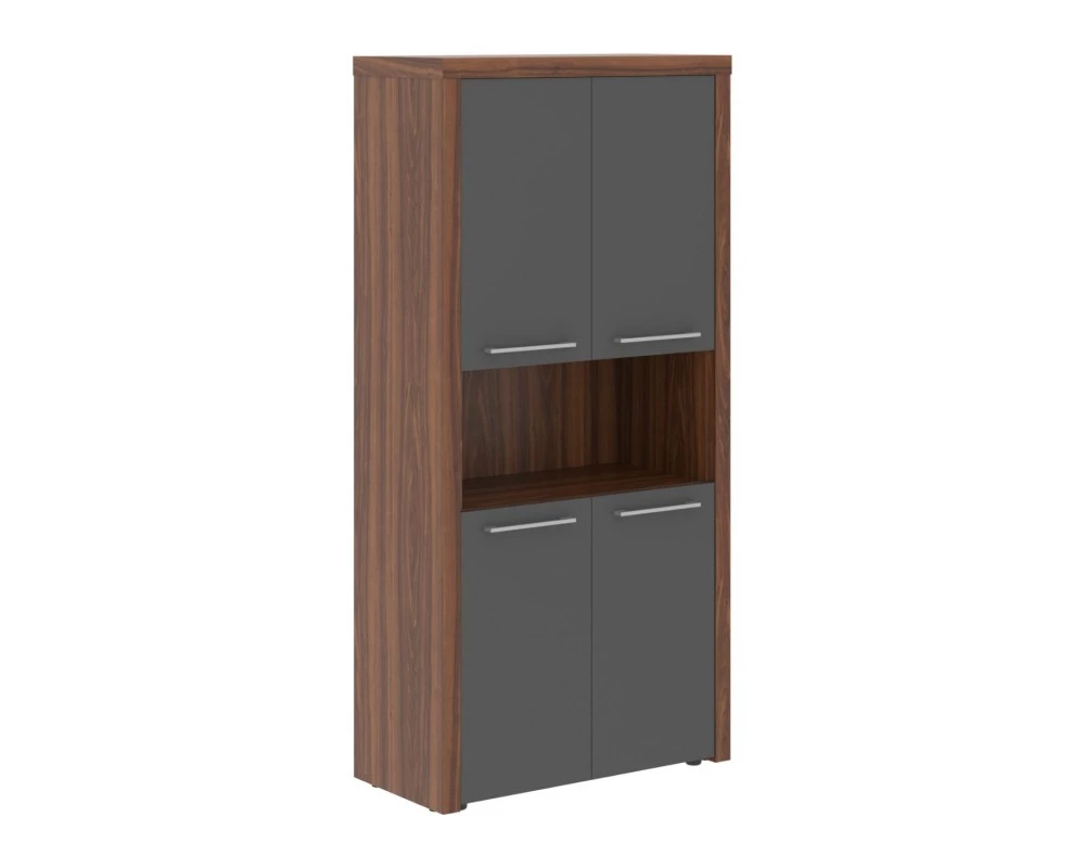 Шкаф с 2-мя комплектами глухих малых дверей и топом Zenn